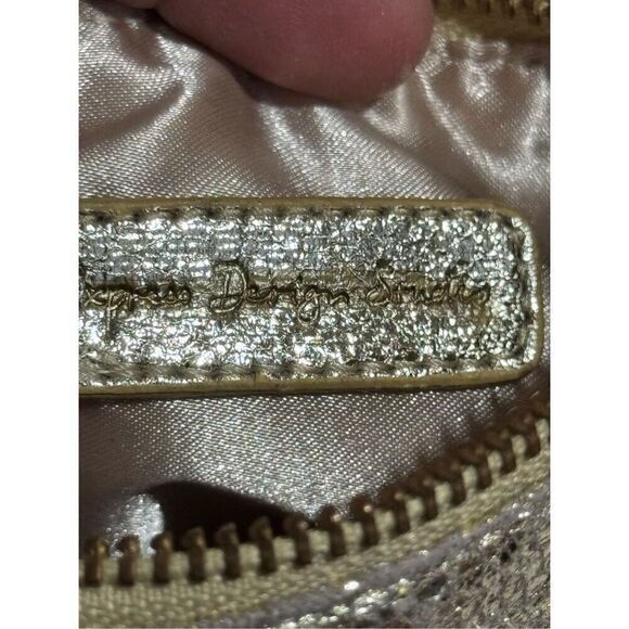 Mk michael Kors gold patent leather signature jet set mini  hand bag purse bag - Picture 10 of 10